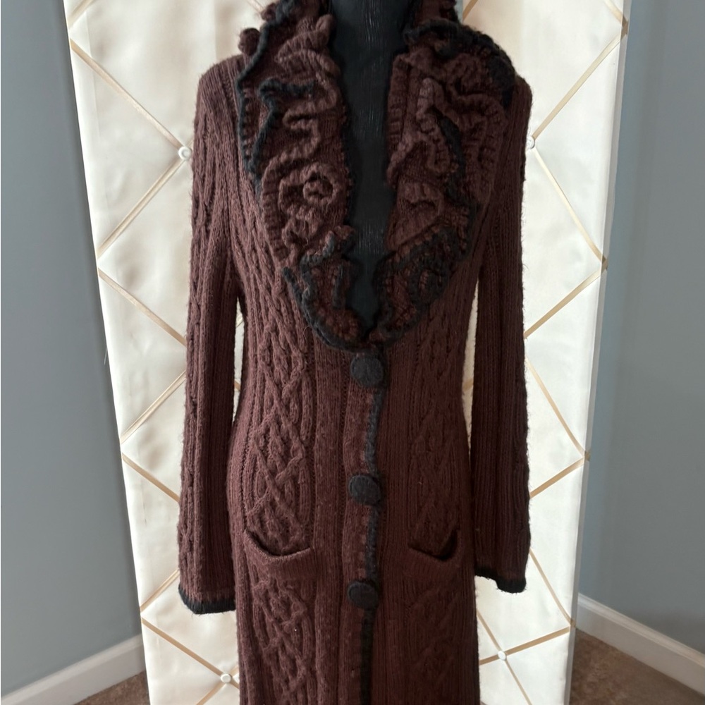 BCBGMaxAzria Brown Textured Sweater